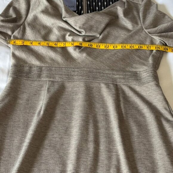 Kay Unger New York Stretch Midi Dress With Cowl Neck & Elbow-Length Sleeve - Picture 7 of 11